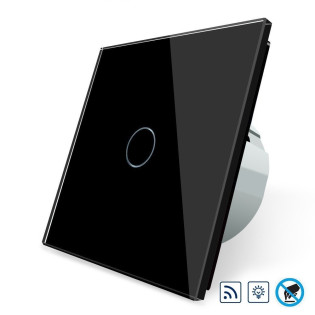 Бесконтактный радиоуправляемый диммер Livolo черный стекло (VL-C701DR-PRO-12) Бесконтактный радиоуправляемый диммер Livolo черный стекло (VL-C701DR-PRO-12)