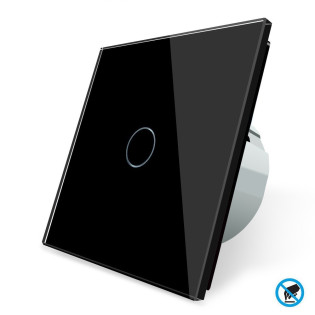 Бесконтактный выключатель Livolo черный стекло (VL-C701PRO-12) Бесконтактный выключатель Livolo черный стекло (VL-C701PRO-12)