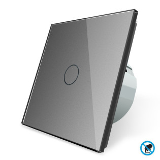 Бесконтактный выключатель Livolo серый стекло (VL-C701PRO-15) Бесконтактный выключатель Livolo серый стекло (VL-C701PRO-15)