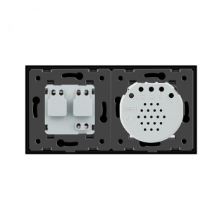 Бесконтактный выключатель с розеткой Livolo черный стекло (VL-C701/C7C1EU-PRO-12) Бесконтактный выключатель с розеткой Livolo черный стекло (VL-C701/C7C1EU-PRO-12)