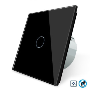 Бесконтактный радиоуправляемый выключатель Livolo черный стекло (VL-C701R-PRO-12) Бесконтактный радиоуправляемый выключатель Livolo черный стекло (VL-C701R-PRO-12)