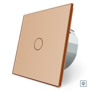 Сенсорный диммер Livolo золото стекло (VL-C701D-13) Сенсорный диммер Livolo золото стекло (VL-C701D-13)