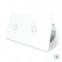 Сенсорный диммер Livolo 2 канала (1-1) белый стекло (VL-C702D-11)