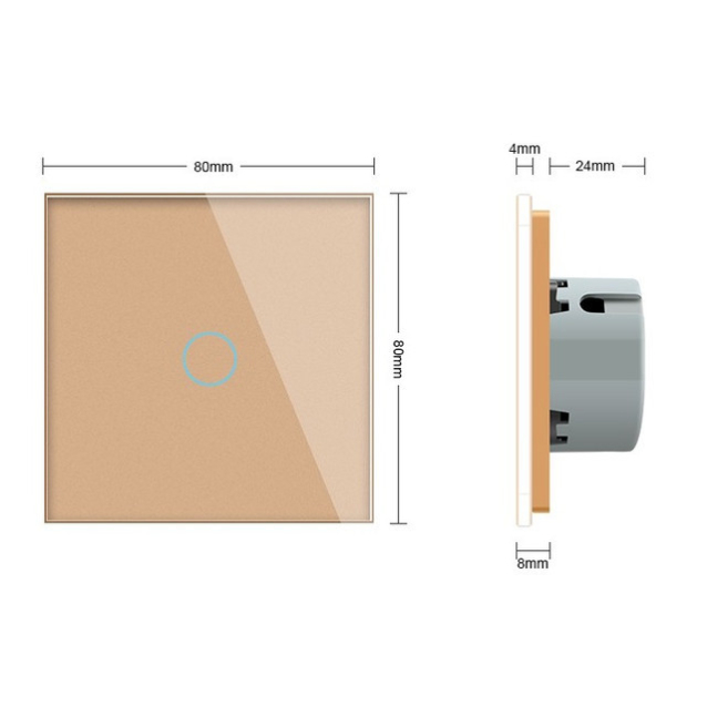 Сенсорный выключатель Livolo Сухой контакт 1 канал золото стекло (VL-C701I-13)