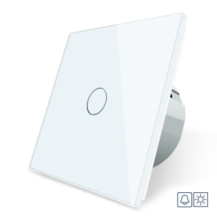 Сенсорная кнопка Livolo Сухой контакт 1 канал белый стекло (VL-C701IH-11) Сенсорная кнопка Livolo Сухой контакт 1 канал белый стекло (VL-C701IH-11)