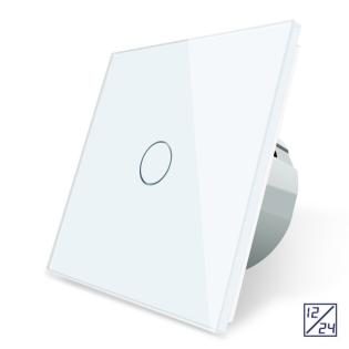 Сенсорный выключатель Livolo 12/24В белый стекло (VL-C701C-11) Сенсорный выключатель Livolo 12/24В белый стекло (VL-C701C-11)