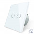 Сенсорный выключатель Livolo 12/24В 2 канала белый стекло (VL-C702C-11)