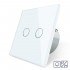 Сенсорная кнопка Livolo 12/24В 2 канала белый стекло (VL-C702CH-11)