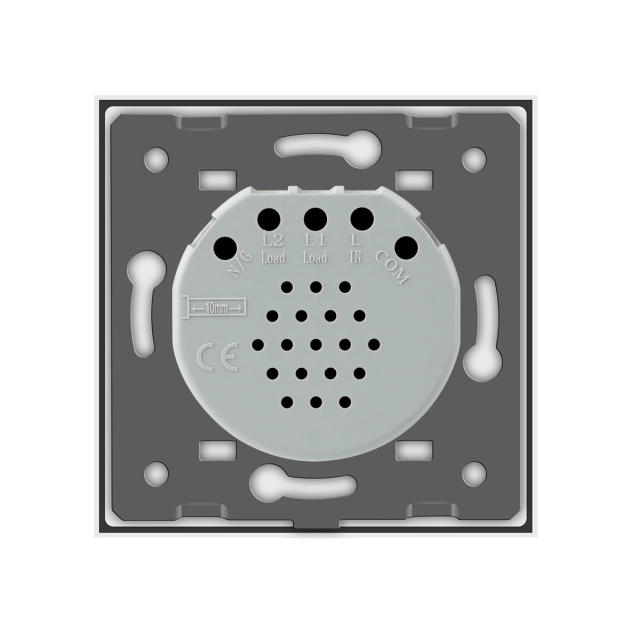 Сенсорная кнопка Сухой контакт 2 канала Livolo белый стекло (VL-C702IH-11)