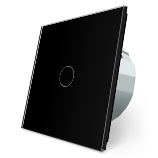 Сенсорная кнопка Импульсный выключатель Мастер кнопка Проходной диммер Livolo черный стекло (VL-C701H-12) Сенсорная кнопка Импульсный выключатель Мастер кнопка Проходной диммер Livolo черный стекло (VL-C701H-12)