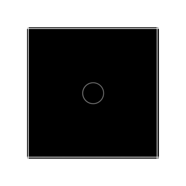 Сенсорная кнопка Импульсный выключатель Мастер кнопка Проходной диммер Livolo черный стекло (VL-C701H-12)