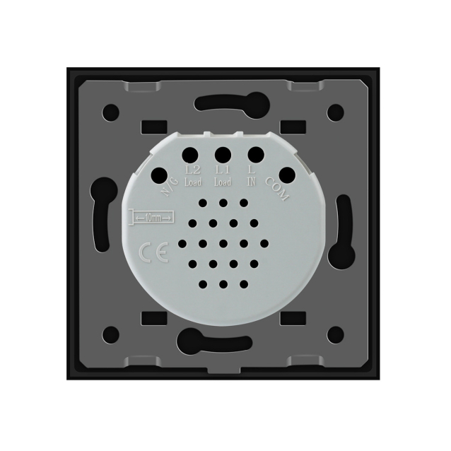 Сенсорная кнопка Импульсный выключатель Мастер кнопка Проходной диммер Livolo черный стекло (VL-C701H-12)