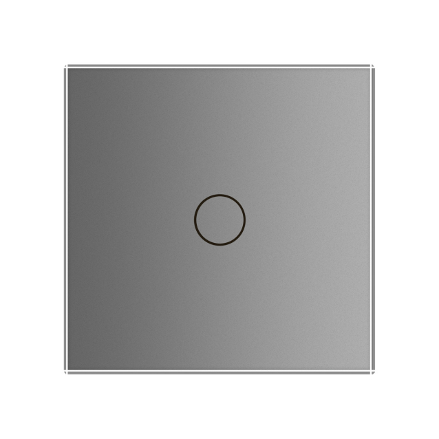 Сенсорная кнопка Импульсный выключатель Мастер кнопка Проходной диммер Livolo серый стекло (VL-C701H-15)