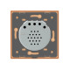 Сенсорная кнопка Импульсный выключатель Проходной диммер 2 канала Livolo золото стекло (VL-C702H-13)