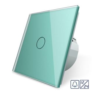 Сенсорная кнопка 1 сенсор 12/24V зеленый стекло Livolo (VL-C701CH-18) Сенсорная кнопка 1 сенсор 12/24V зеленый стекло Livolo (VL-C701CH-18)