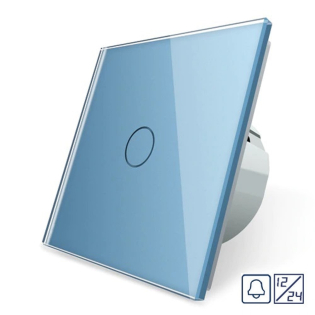 Сенсорная кнопка 1 сенсор 12/24V голубой стекло Livolo (VL-C701CH-19) Сенсорная кнопка 1 сенсор 12/24V голубой стекло Livolo (VL-C701CH-19)