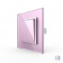 Двухклавишный проходной выключатель розовый стекло Livolo (VL-C7K2S-17)