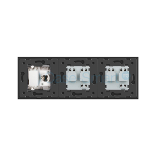 Розетка трехместная комбинированная Силовая ТВ Livolo черный стекло (VL-C7C2EU1VK0-12) Розетка трехместная комбинированная Силовая ТВ Livolo черный стекло (VL-C7C2EU1VK0-12)