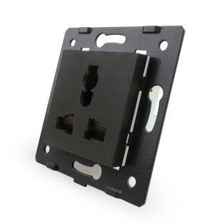 Механизм универсальная розетка LIVOLO 12 стандартов в 1 черный (VL-C7-C1C-12) Механизм универсальная розетка LIVOLO 12 стандартов в 1 черный (VL-C7-C1C-12)