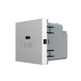Механизм розетка USB type C с блоком питания 45W серый Livolo (VL-FCUC-2IP) Механизм розетка USB type C с блоком питания 45W серый Livolo (VL-FCUC-2IP)