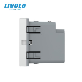 Механизм розетка USB type C с блоком питания 45W серый Livolo (VL-FCUC-2IP) Механизм розетка USB type C с блоком питания 45W серый Livolo (VL-FCUC-2IP)