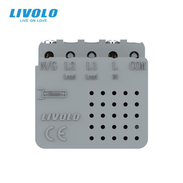 Механизм розетка USB type C с блоком питания 45W черный Livolo (VL-FCUC-2BP)