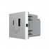 Механизм розетка USB-A и USB-C 36W серый (VL-FCUA18W.UC18W-2IP)