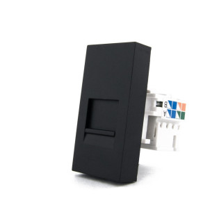 Механизм розетка интернет RJ-45 Cat 6 Livolo черный (VL-C7-1C-12) Механизм розетка интернет RJ-45 Cat 6 Livolo черный (VL-C7-1C-12)