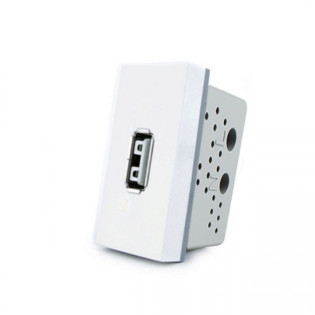 Механизм розетка USB Livolo с блоком питания 2.1А, 5V белый (VL-C7-1USB-11) Механизм розетка USB Livolo с блоком питания 2.1А, 5V белый (VL-C7-1USB-11)