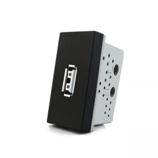 Механизм розетка USB Livolo с блоком питания 2.1А, 5V черный (VL-C7-1USB-12) Механизм розетка USB Livolo с блоком питания 2.1А, 5V черный (VL-C7-1USB-12)