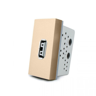 Механизм розетка USB Livolo с блоком питания 2.1А, 5V золото (VL-C7-1USB-13) Механизм розетка USB Livolo с блоком питания 2.1А, 5V золото (VL-C7-1USB-13)