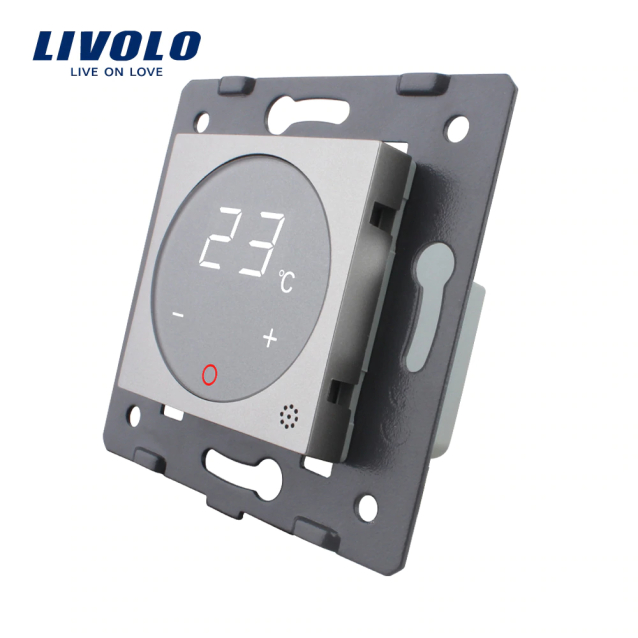 Механизм терморегулятор сенсорный Livolo для водяных систем отопления серый (VL-C7-01TM-15)