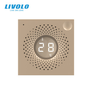 Механизм датчик температуры и влажности ZigBee золотой Livolo (VL-FCEZ-2AP) Механизм датчик температуры и влажности ZigBee золотой Livolo (VL-FCEZ-2AP)