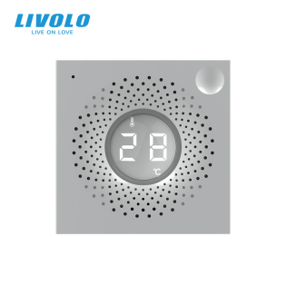 Механизм датчик температуры и влажности ZigBee серый Livolo (VL-FCEZ-2IP) Механизм датчик температуры и влажности ZigBee серый Livolo (VL-FCEZ-2IP)