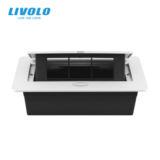 Выдвижной розеточный блок на 6 модулей сірий Livolo (VL-SHS013-S) Выдвижной розеточный блок на 6 модулей сірий Livolo (VL-SHS013-S)