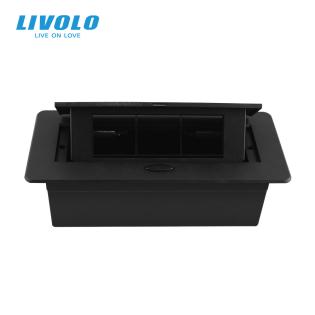 Выдвижной розеточный блок на 6 модулей черний Livolo (VL-SHS013-B) Выдвижной розеточный блок на 6 модулей черний Livolo (VL-SHS013-B)