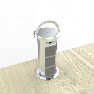 Выдвижной блок для трех розеток с USB и беспроводной зарядкой Livolo Серый (VL-SHS022-S) Выдвижной блок для трех розеток с USB и беспроводной зарядкой Livolo Серый (VL-SHS022-S)