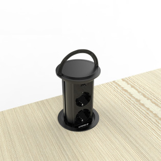 Выдвижной блок розеток с USB Livolo Черный (VL-SHS019-FCTC-B) Выдвижной блок розеток с USB Livolo Черный (VL-SHS019-FCTC-B)