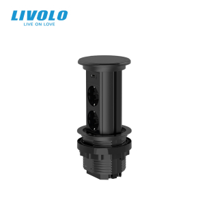 Выдвижной блок розеток с USB Livolo Черный (VL-SHS019-FCTC-B) Выдвижной блок розеток с USB Livolo Черный (VL-SHS019-FCTC-B)