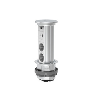 Выдвижной блок две розетки, USB-A, USB Type-C, беспроводная зарядка Livolo серый (VL-SHS022-FCTC-FCUA.UC-S) Выдвижной блок две розетки, USB-A, USB Type-C, беспроводная зарядка Livolo серый (VL-SHS022-FCTC-FCUA.UC-S)
