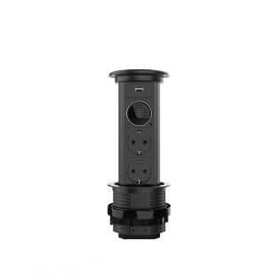 Выдвижной блок две розетки, USB, Bluetooth колонка Livolo черный (VL-SHS021-FCTC-FCF-B) Выдвижной блок две розетки, USB, Bluetooth колонка Livolo черный (VL-SHS021-FCTC-FCF-B)