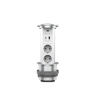 Выдвижной блок две розетки, USB-A, USB Type-C Livolo серый (VL-SHS021-FCTC-FCUA.UC-S) Выдвижной блок две розетки, USB-A, USB Type-C Livolo серый (VL-SHS021-FCTC-FCUA.UC-S)
