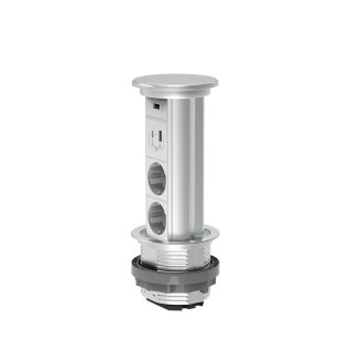Выдвижной блок две розетки, USB-A, USB Type-C Livolo серый (VL-SHS021-FCTC-FCUA.UC-S) Выдвижной блок две розетки, USB-A, USB Type-C Livolo серый (VL-SHS021-FCTC-FCUA.UC-S)
