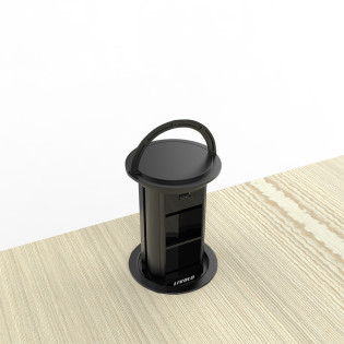 Выдвижной блок для двух розеток с USB Livolo Черный (VL-SHS019-B) Выдвижной блок для двух розеток с USB Livolo Черный (VL-SHS019-B)