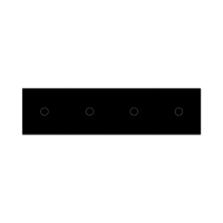 Сенсорный проходной выключатель Livolo 4 канала (1-1-1-1) черный стекло (VL-C704S-12) Сенсорный проходной выключатель Livolo 4 канала (1-1-1-1) черный стекло (VL-C704S-12)