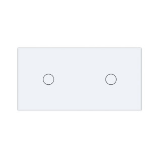 Сенсорный проходной выключатель Livolo 2 канала (1-1) белый стекло (VL-C701S/C701S-11)