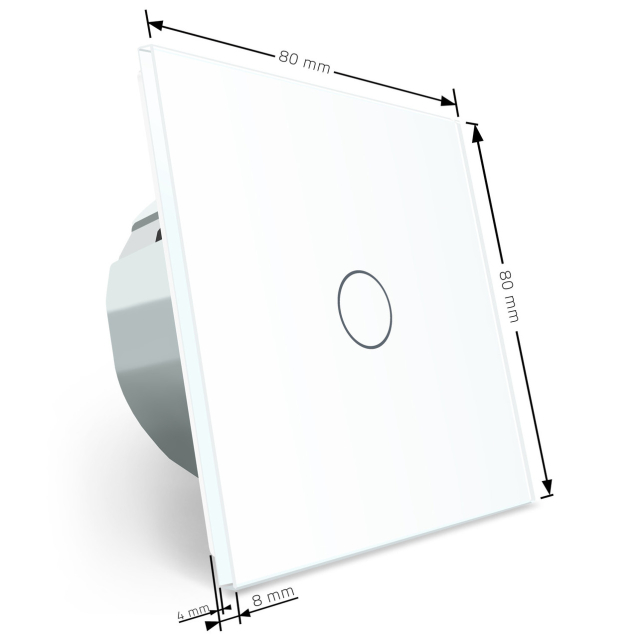Сенсорный проходной маршевый перекрестный выключатель Livolo белый стекло (VL-C701S-11)