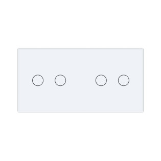 Сенсорный проходной выключатель Livolo 4 канала (2-2) белый стекло (VL-C702S/C702S-11) Сенсорный проходной выключатель Livolo 4 канала (2-2) белый стекло (VL-C702S/C702S-11)