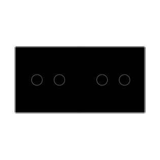 Сенсорный проходной выключатель Livolo 4 канала (2-2) черный стекло (VL-C702S/C702S-12) Сенсорный проходной выключатель Livolo 4 канала (2-2) черный стекло (VL-C702S/C702S-12)