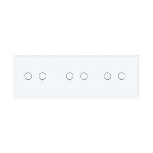 Сенсорный проходной выключатель Livolo 6 каналов (2-2-2) белый стекло (VL-C706S-11) Сенсорный проходной выключатель Livolo 6 каналов (2-2-2) белый стекло (VL-C706S-11)